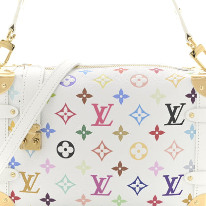 LV x TM Cowhide Monogram Multicolor Side Trunk MM White