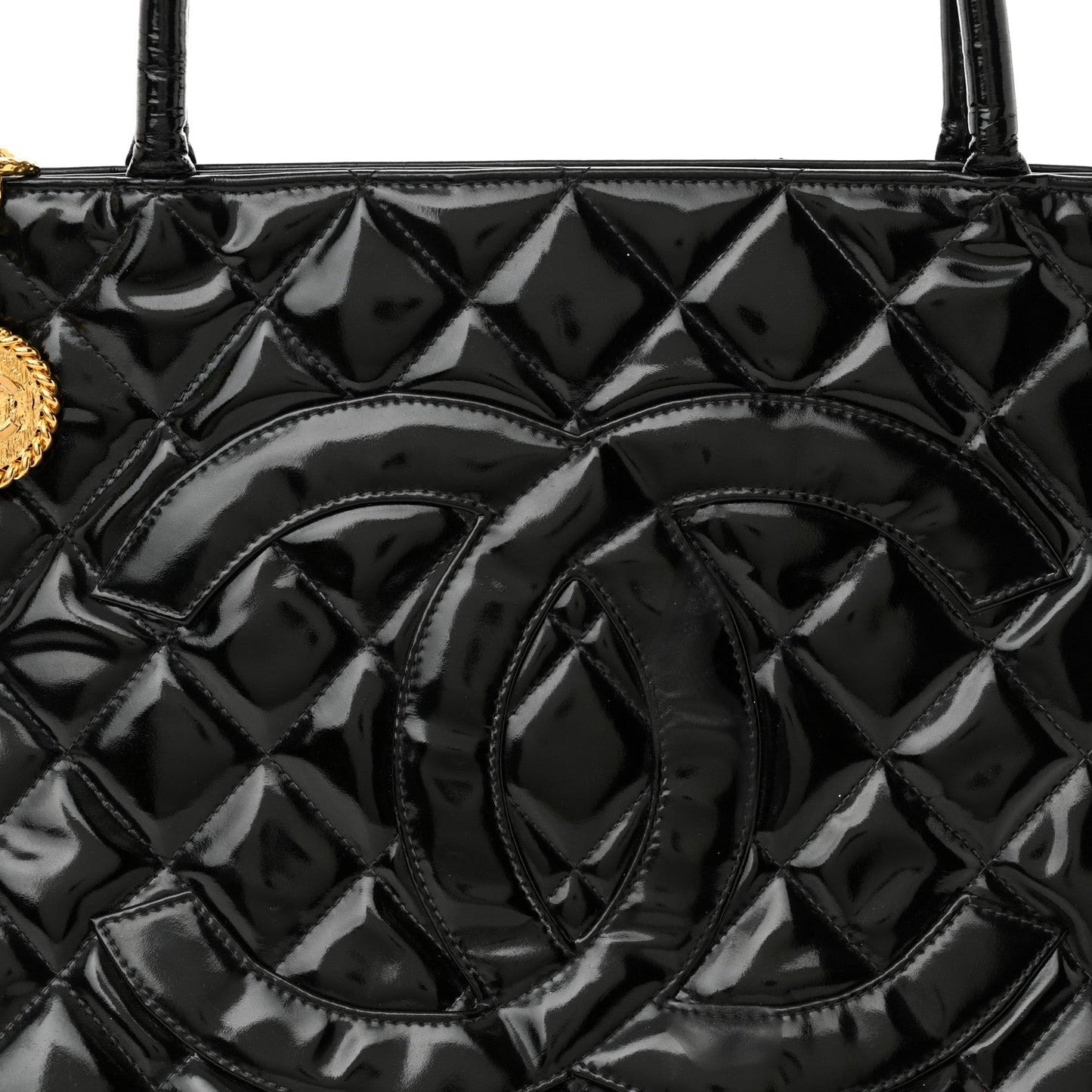 Patent Medallion Tote Black