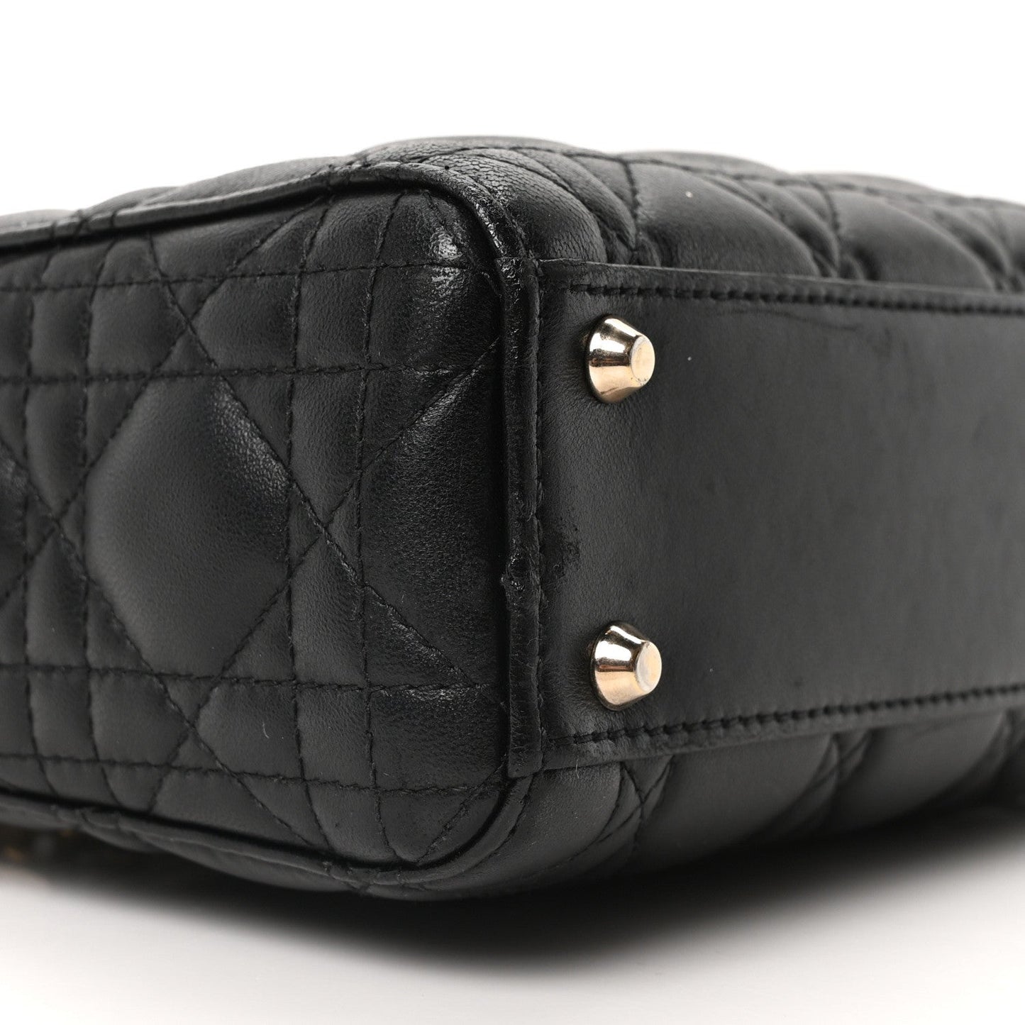 Lambskin Cannage Mini Lady Dior Black