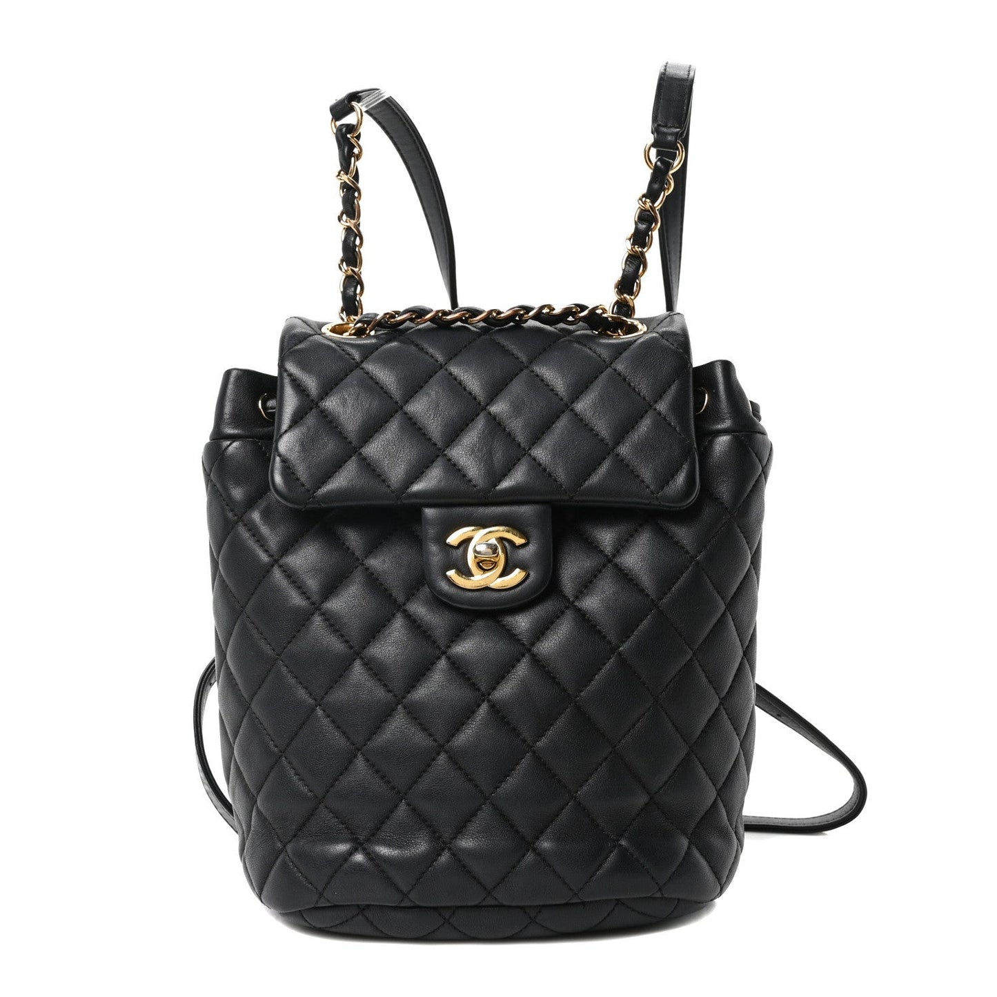 Calfskin Quilted Mini Urban Spirit Backpack Black