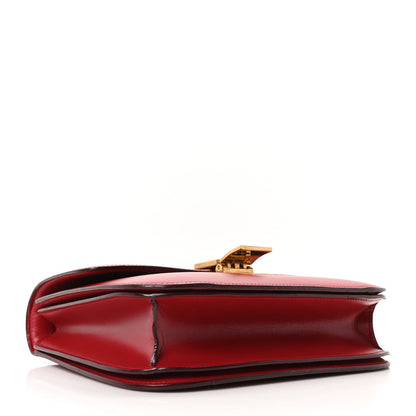 Box Calfskin Medium Classic Box Flap Bag Red