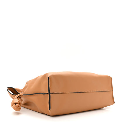 Nappa Calfskin Medium Flamenco Knot Clutch Warm Desert