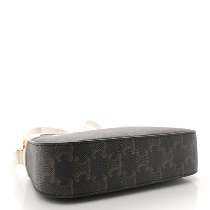 Triomphe Canvas Small Camera Bag White