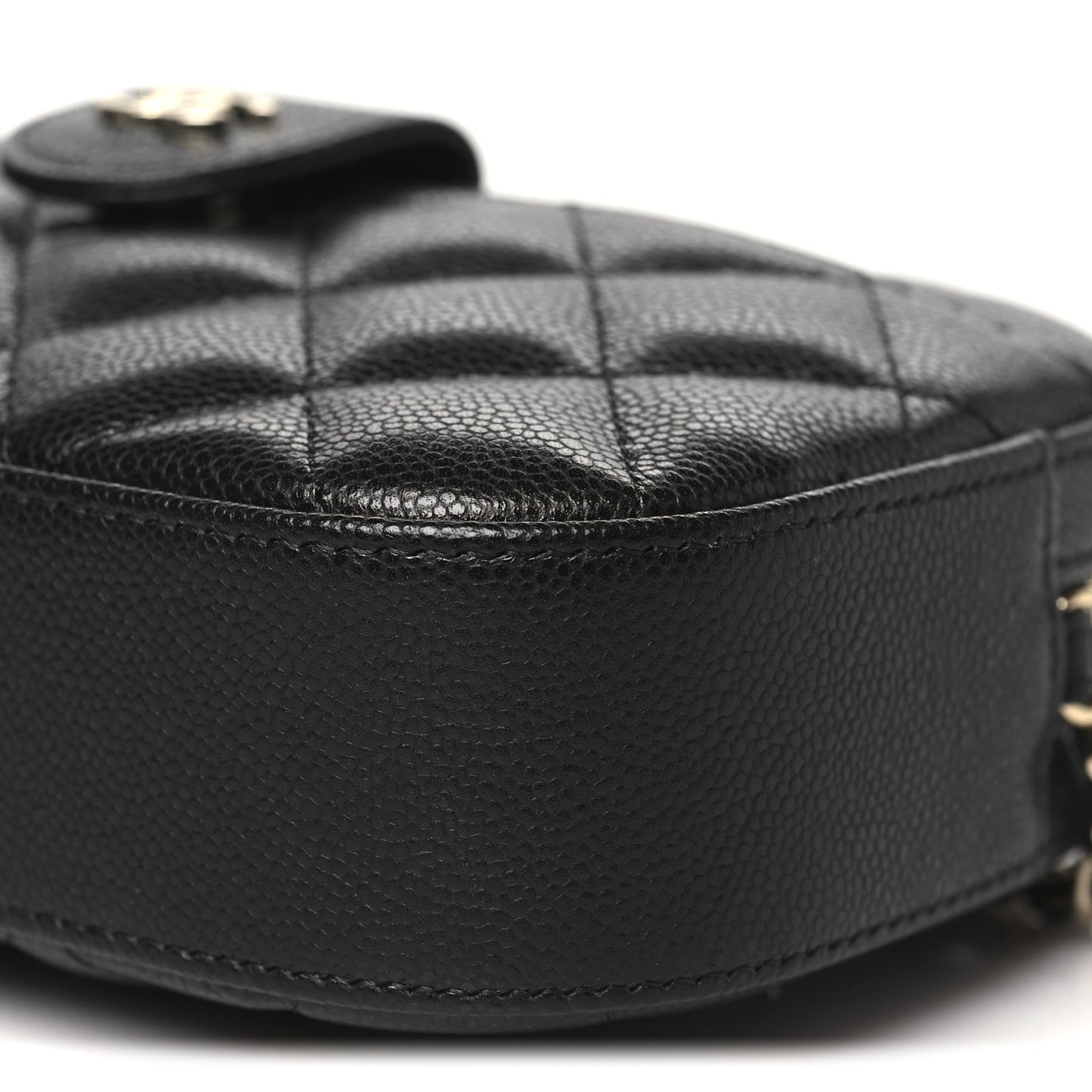 Caviar Quilted Chain Camera Bag Black