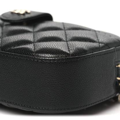 Caviar Quilted Chain Camera Bag Black