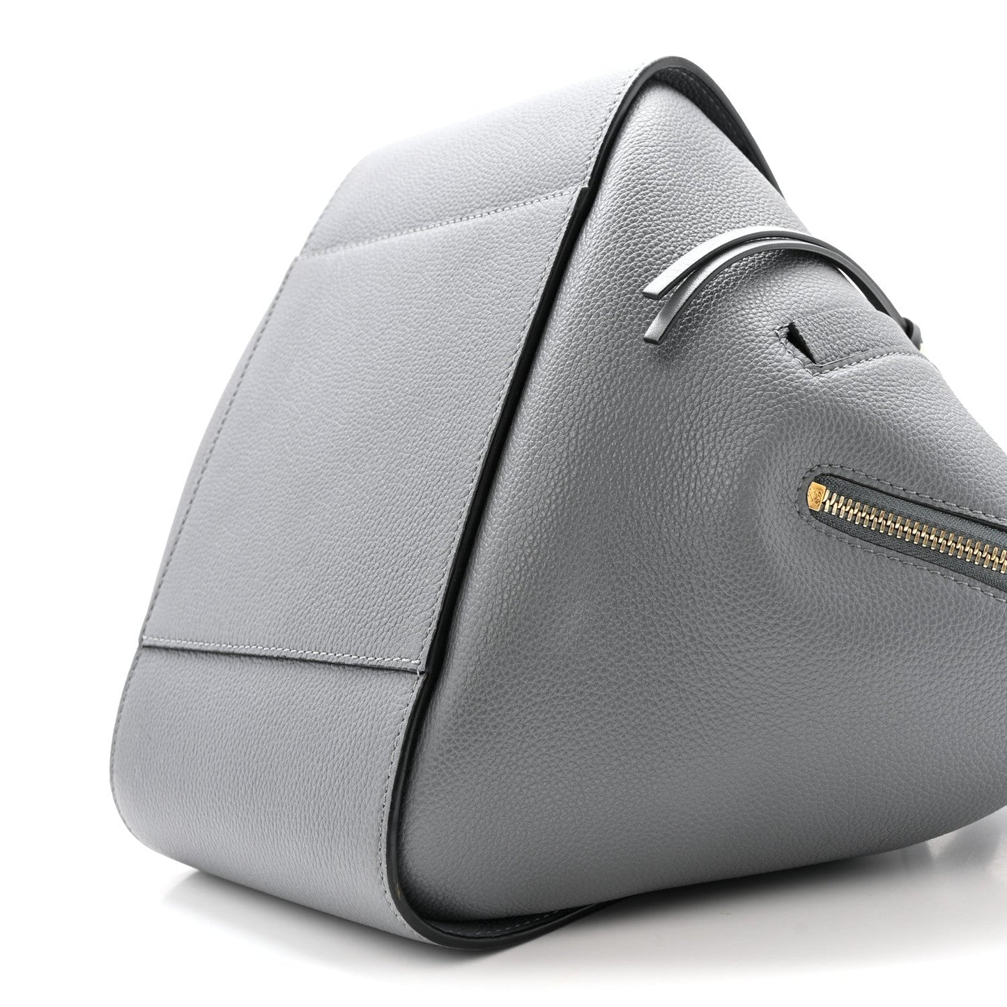 Grained Calfskin Small Hammock Shoulder Bag Asphalt
