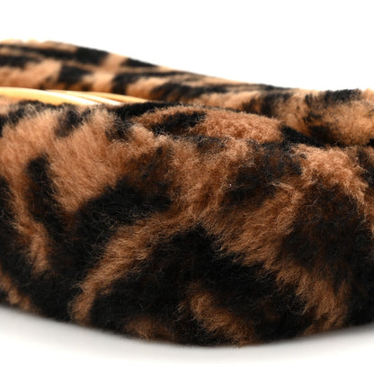 Shearling Vitello Dolce Macro FF 1974 Mini Baguette Tobacco Black