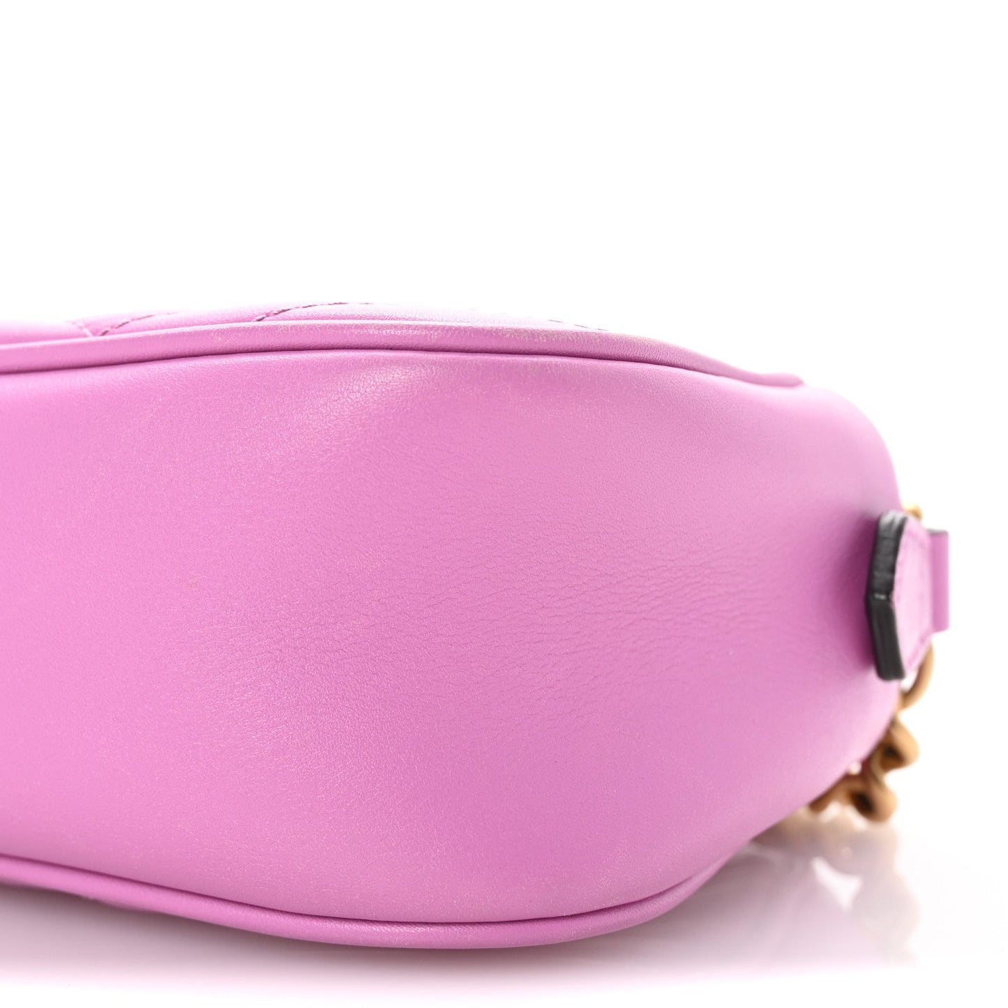 Calfskin Matelasse Small GG Marmont Chain Shoulder Bag Candy Mousse