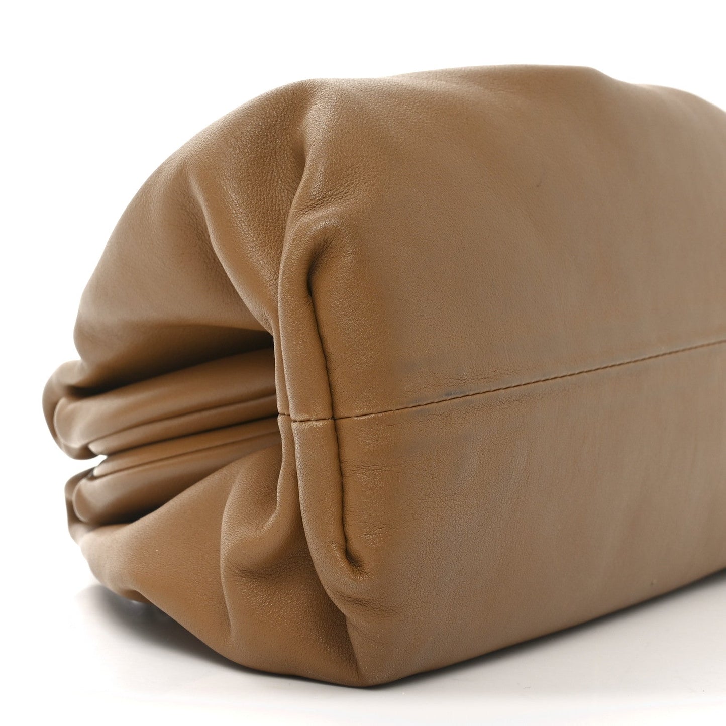 Smooth Butter Calf The Pouch Oversized Clutch Cammello
