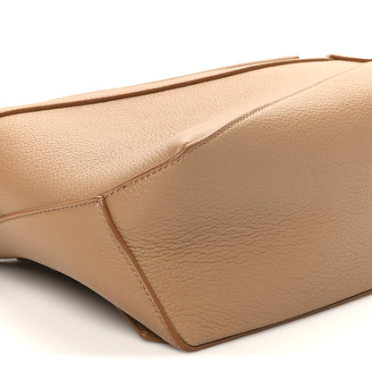 Grained Calfskin Small Puzzle Edge Bag Toffee