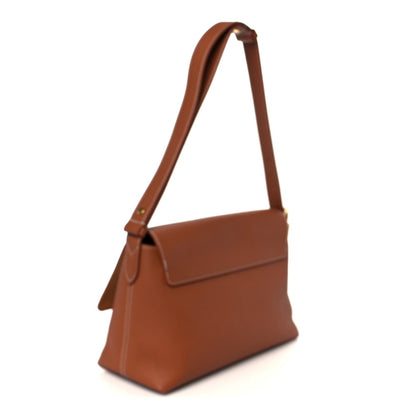 Grained Calfskin Low Key Messenger Cognac