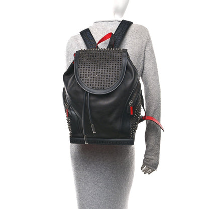 Calfskin Spiked Explorafunk Backpack Black