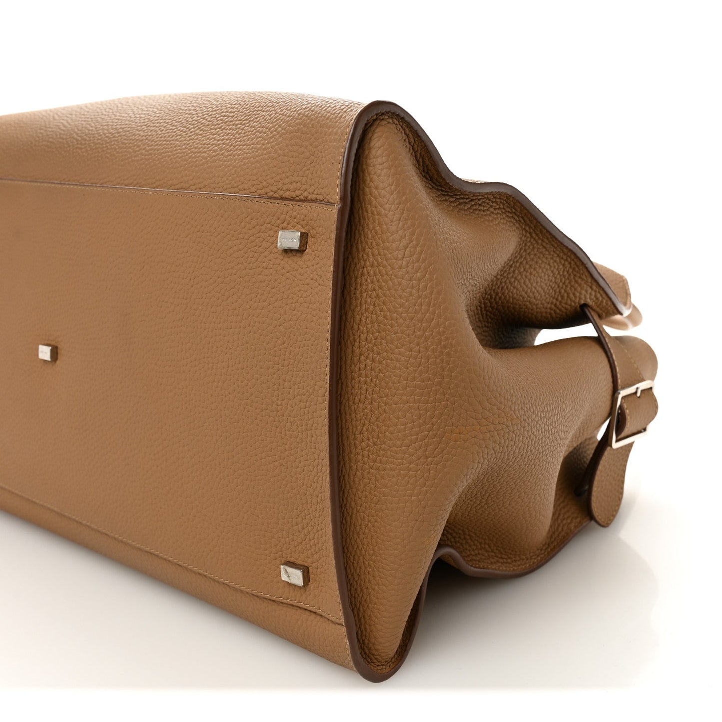 Matte Grained Calfskin Soft Margaux 17 Dark Taupe
