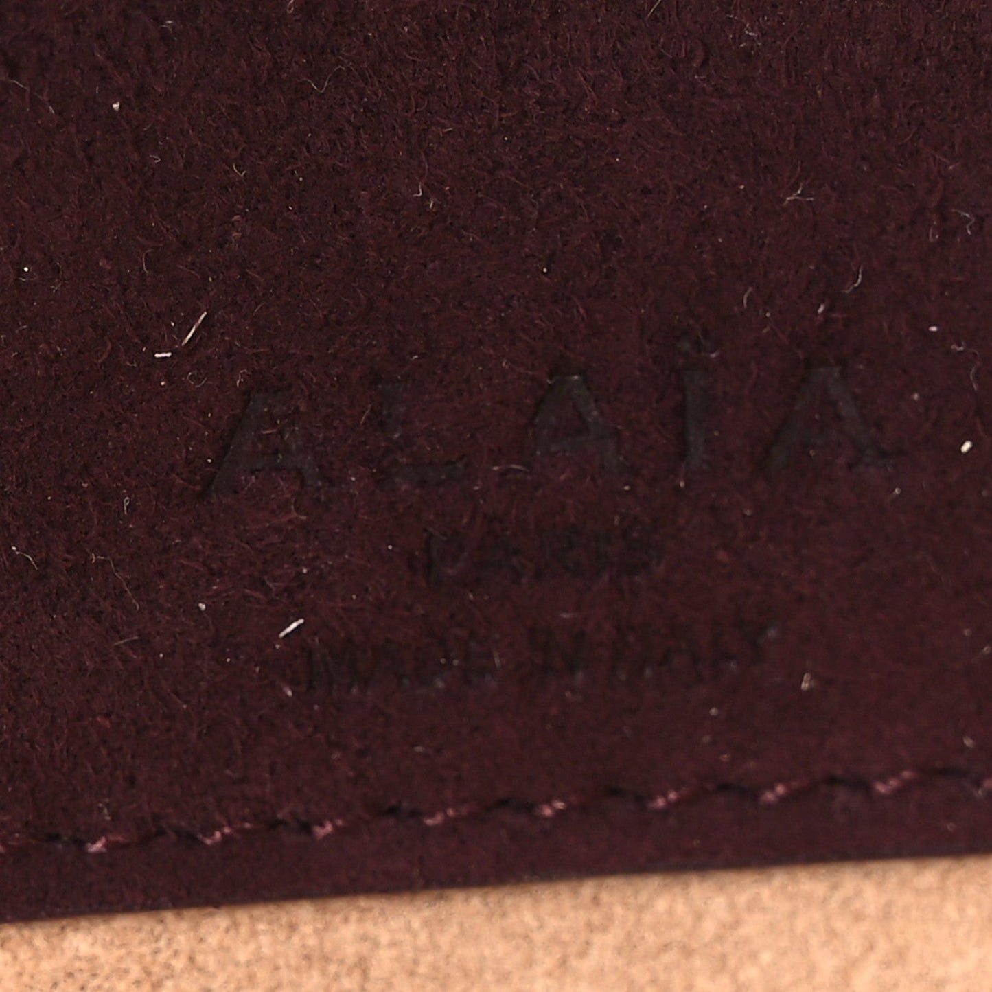 Suede Goatskin Teckel Clutch Rouge Grenat