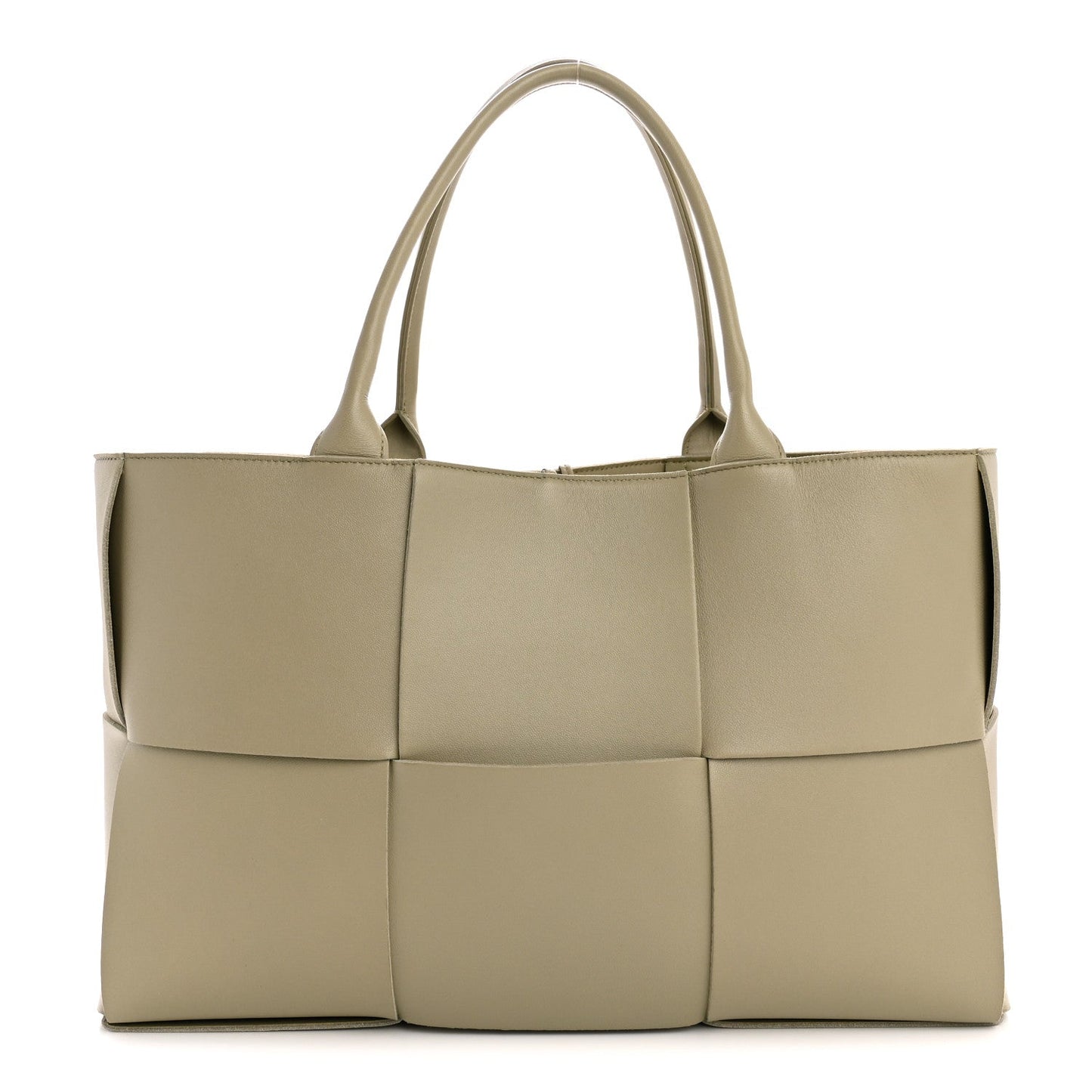 Nappa Maxi Intrecciato Medium Arco Tote Travertine