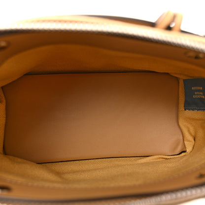 Raffia Jacquard FF 1974 Mini Soft By The Way Boston Bag Beige