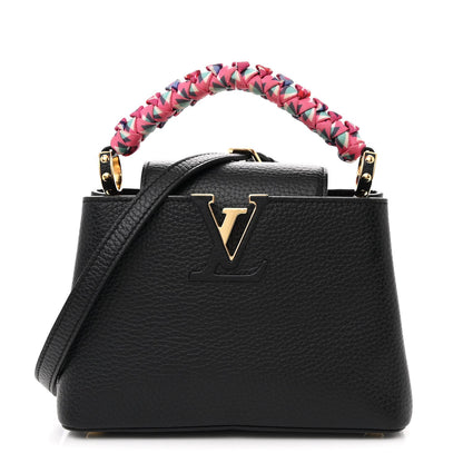 Taurillon Braided Capucines Mini Black