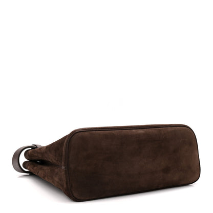 Scamosciato Large Buckle Bag With Belt Ebano