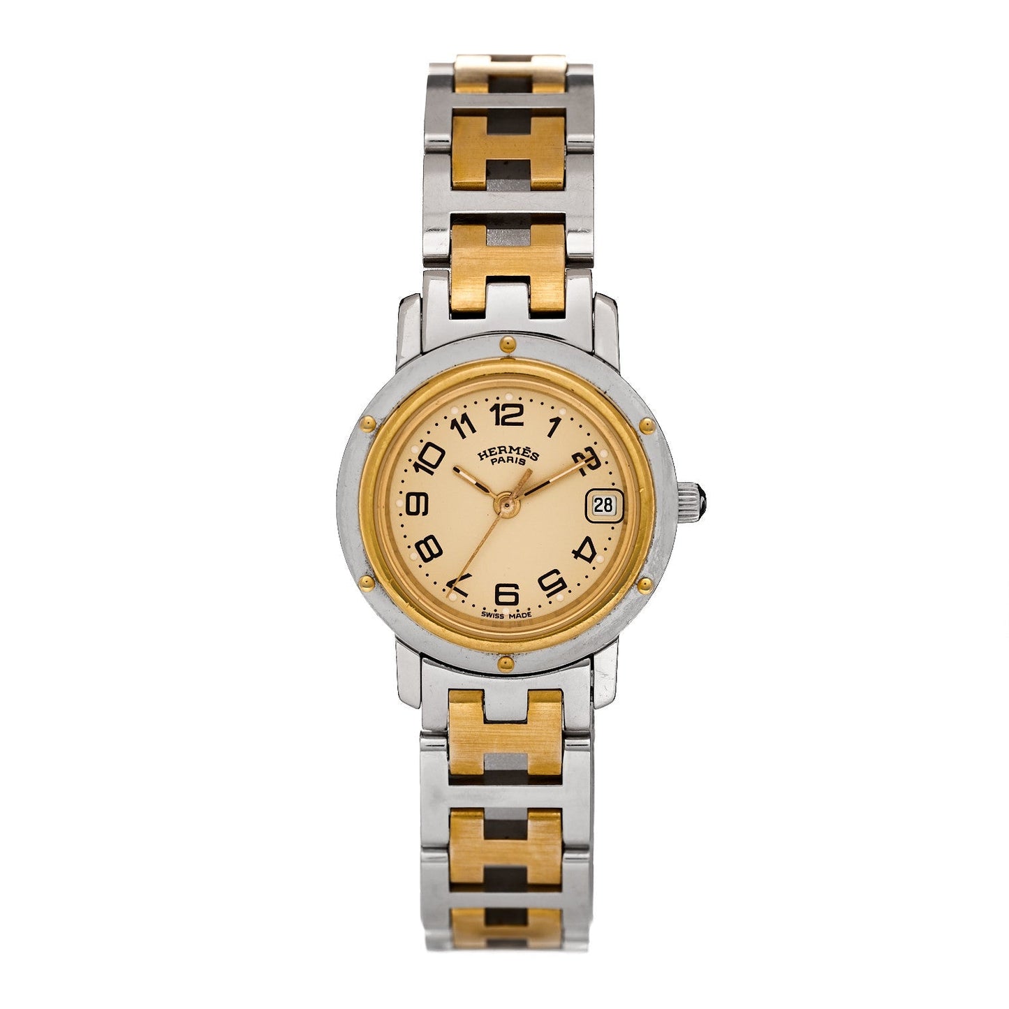 Stainless Steel 24mm Clipper Quartz Watch Gold