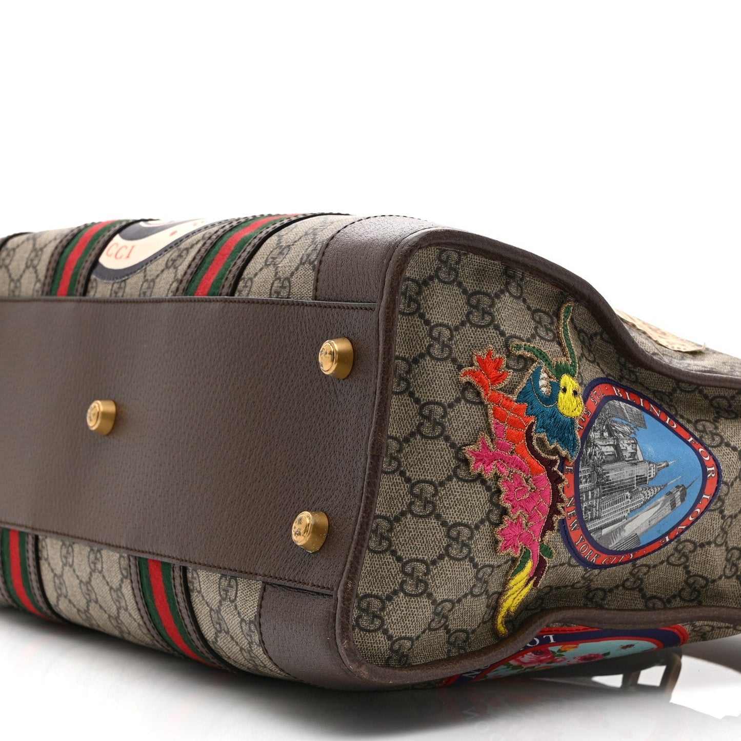 Soft GG Supreme Monogram Courrier Medium Duffle Bag Beige New Acero Multicolor