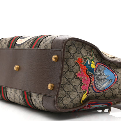 Soft GG Supreme Monogram Courrier Medium Duffle Bag Beige New Acero Multicolor