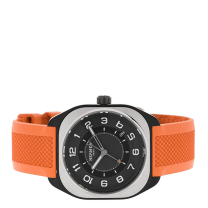 DLC Coated Titanium Rubber 39mm H08 Automatic Watch Orange