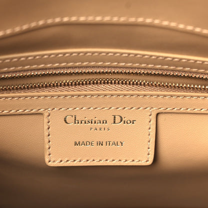 Calfskin Macrocannage Medium D-Motion Bag Light Gold