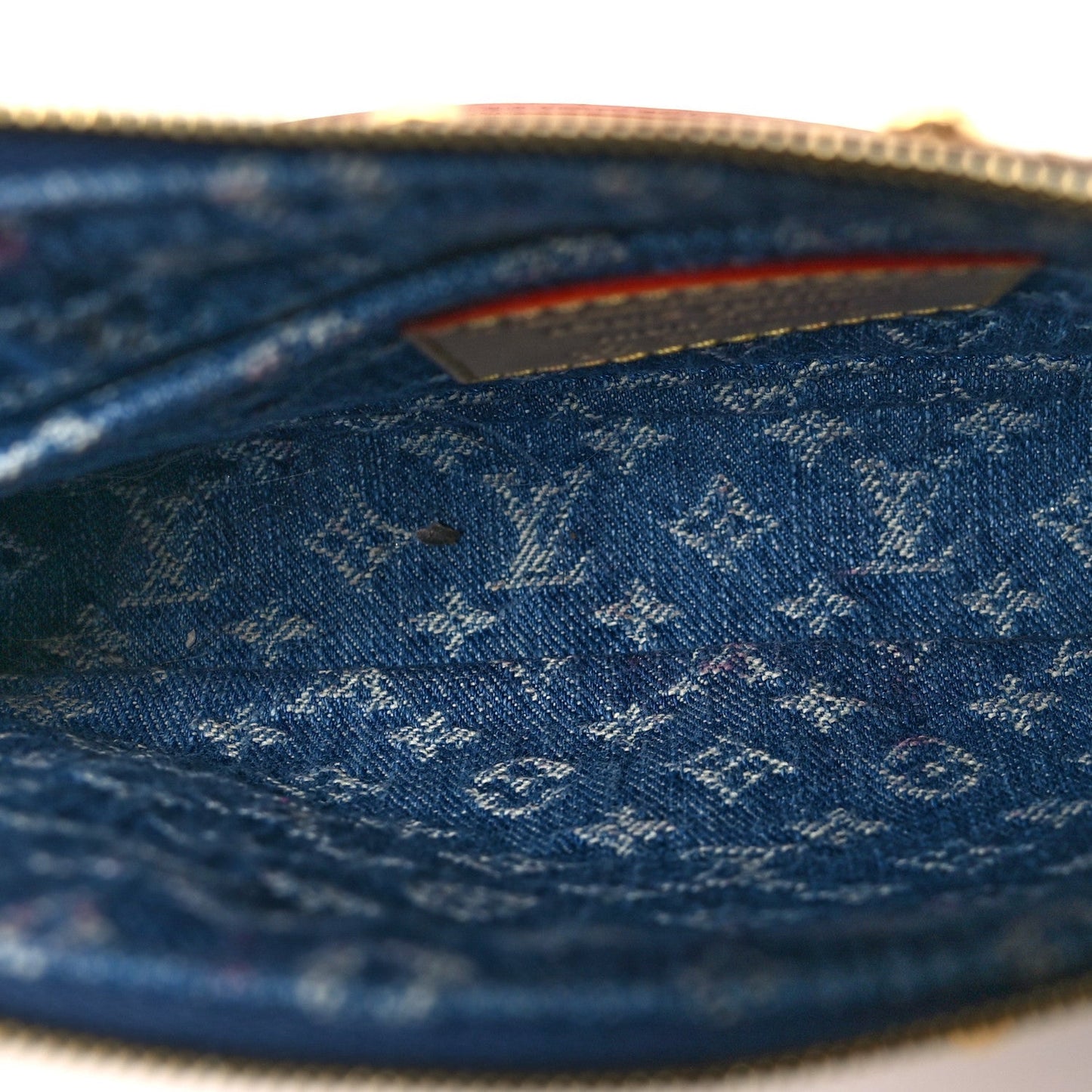 LV X TM Monogram Denim Cerises Pochette Accessories Blue