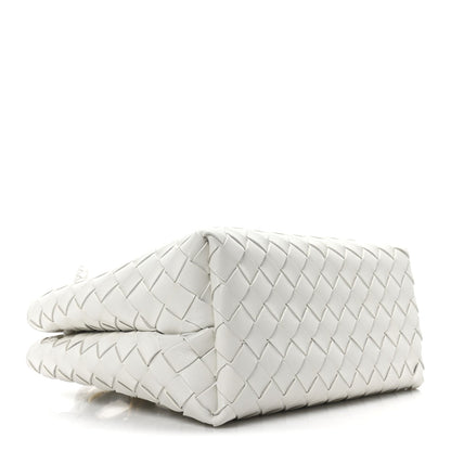 Nappa Intrecciato Small Andiamo Shoulder Bag White