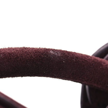 Suede Goatskin Teckel Clutch Rouge Grenat