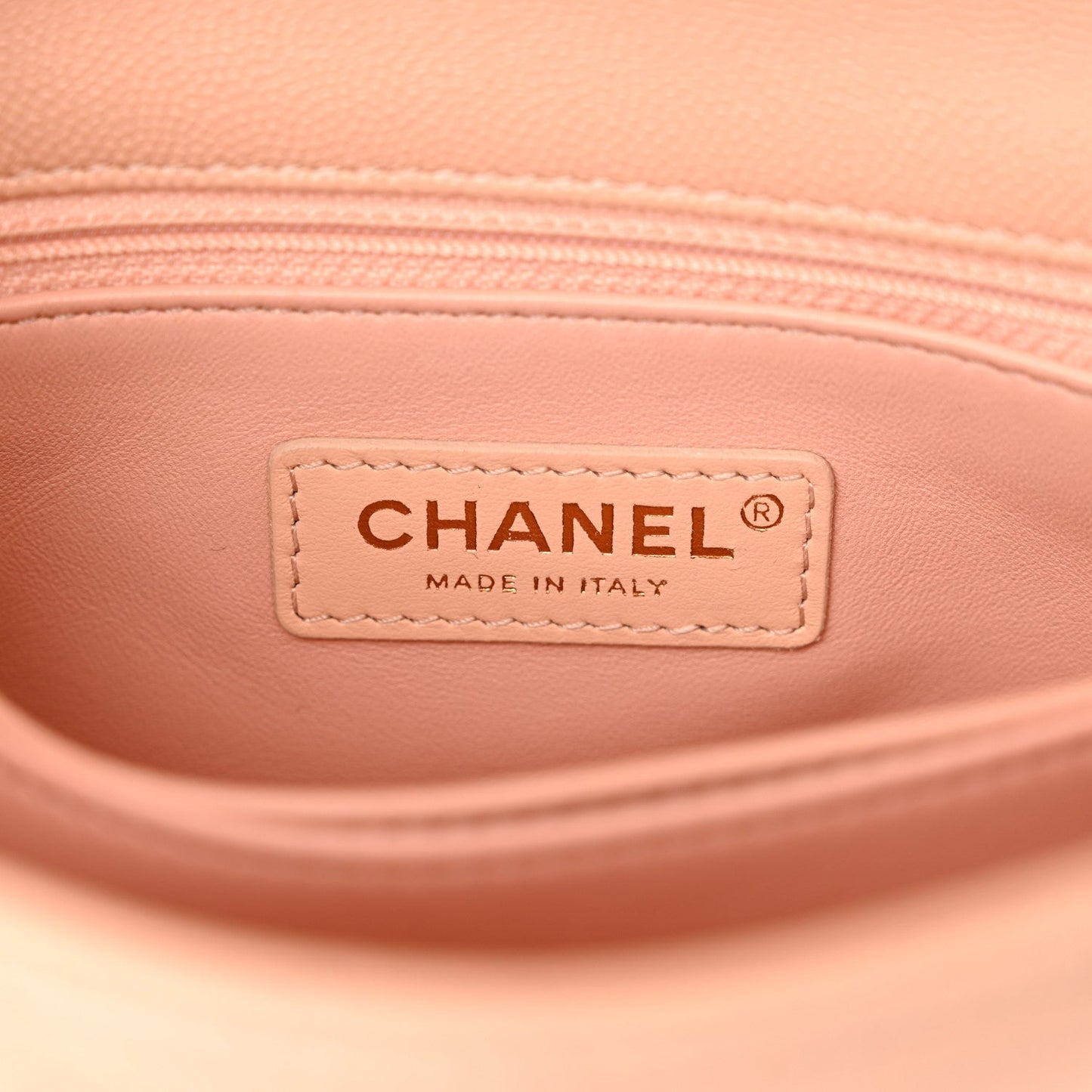 Caviar Quilted Mini Coco Handle Flap Light Pink