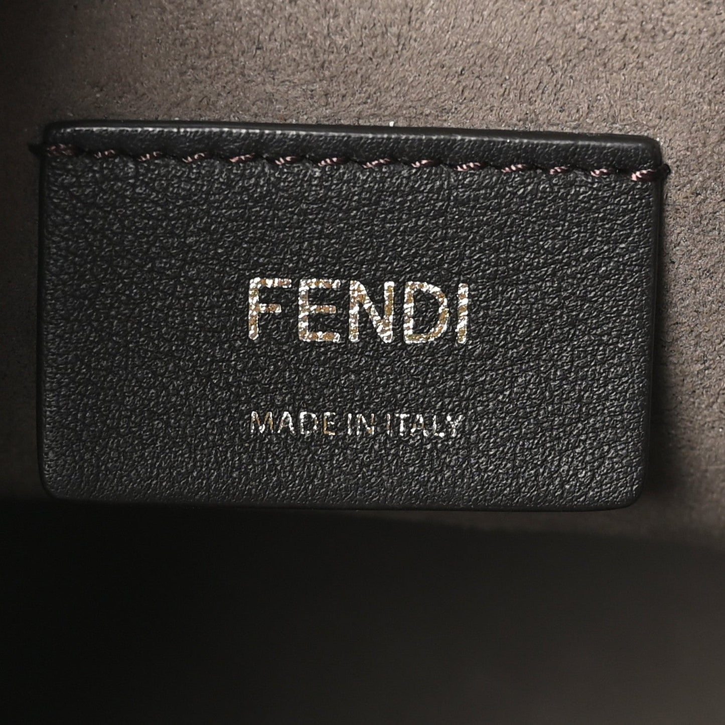 Vitello Liberty F is Fendi Bi-Color FF 1974 Embossed Mini Mon Tresor Bucket Bag Camelia Mandorlo