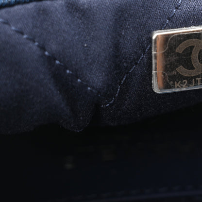 Denim Stitched Quilted Mini Chanel 22 Blue