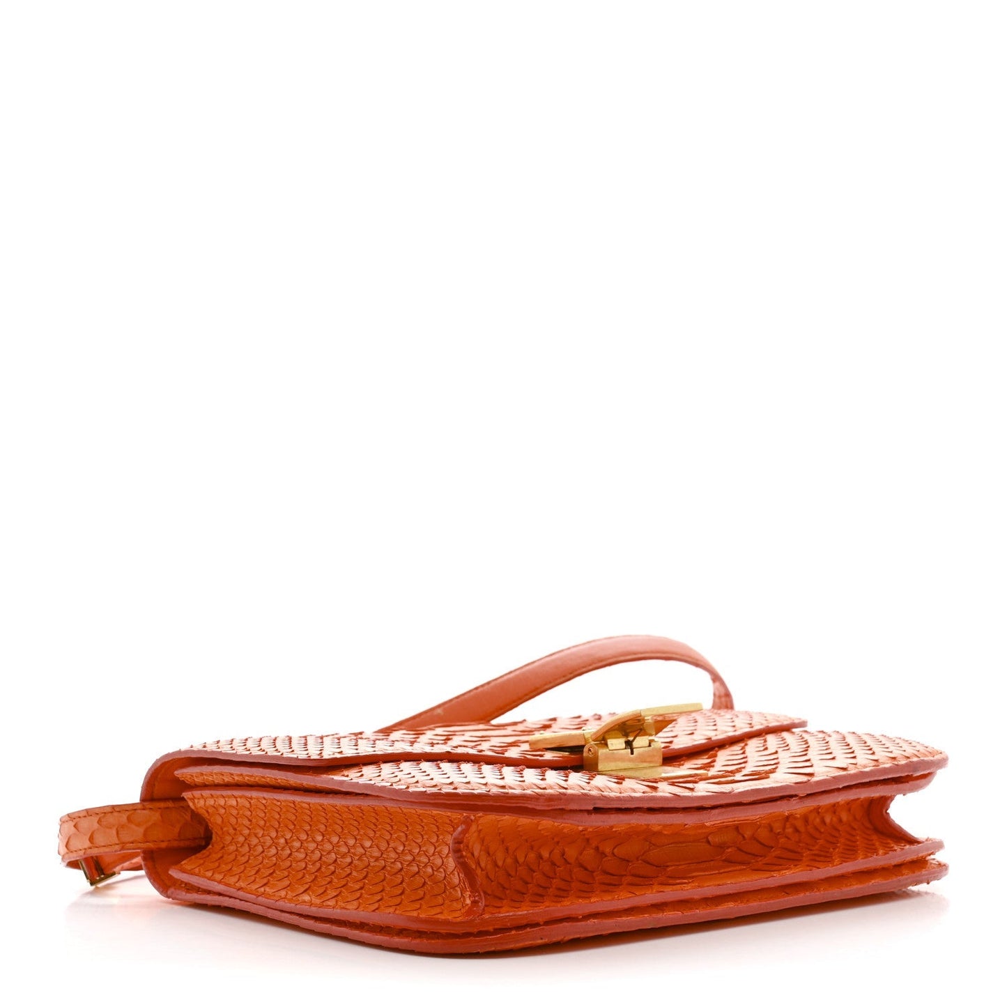 Snakeskin Classic Box Flap Orange