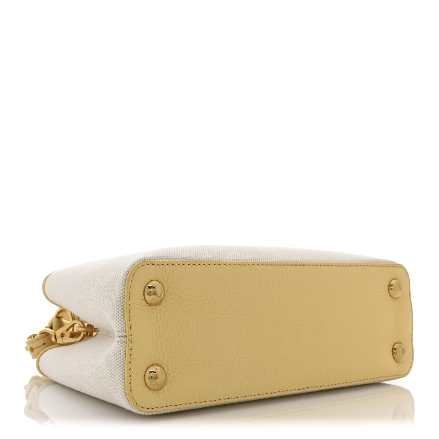 Canvas Taurillon Capucines BB Plume Yellow