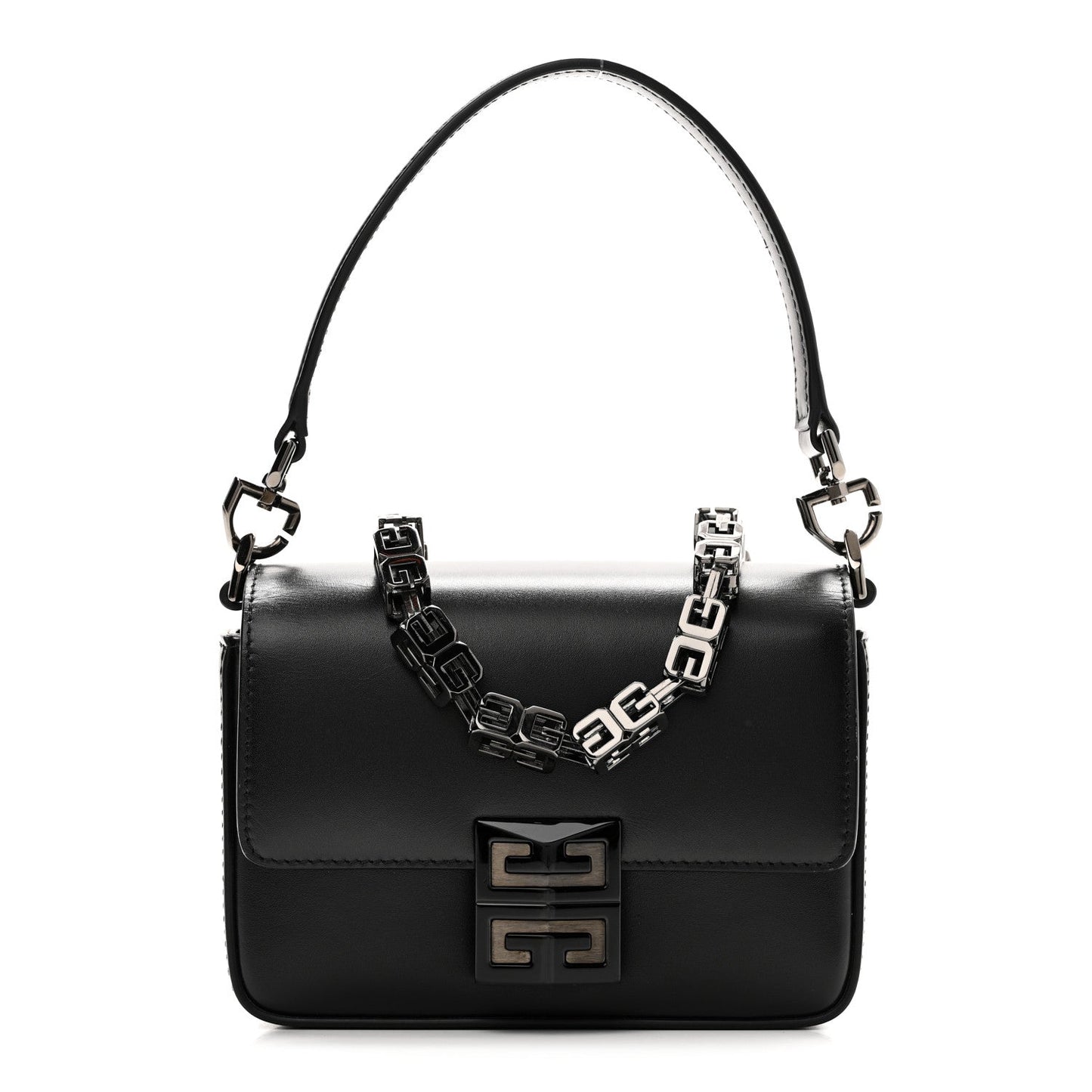 Box Calfskin Small 4G Cube Chain Shoulder Bag So Black