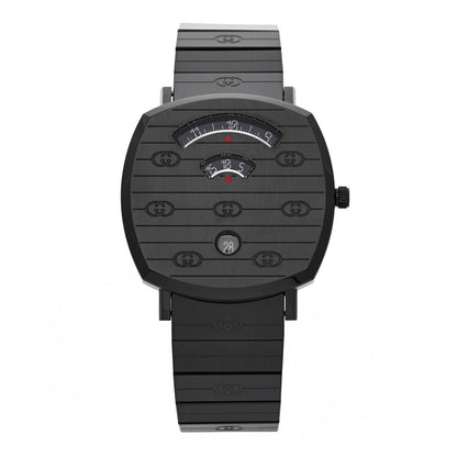 PVD Stainless Steel 38mm Grip Quartz Watch Black