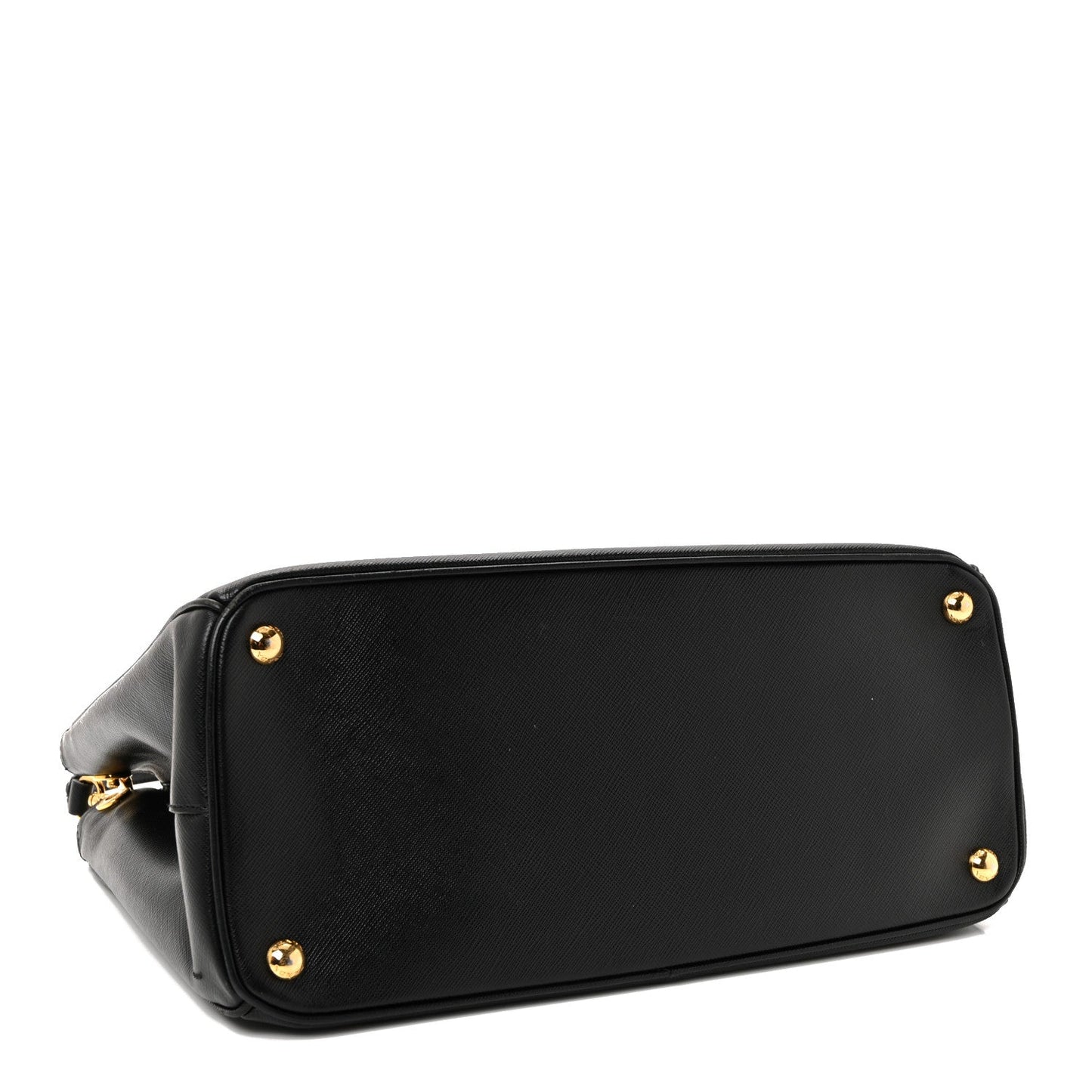Saffiano Medium Galleria Double Zip Tote Black