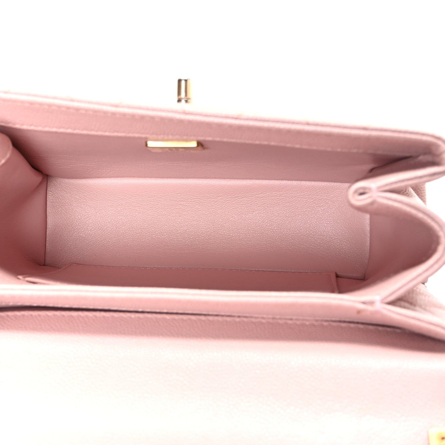 Caviar Quilted Small Carry Me Top Handle Flap Pink