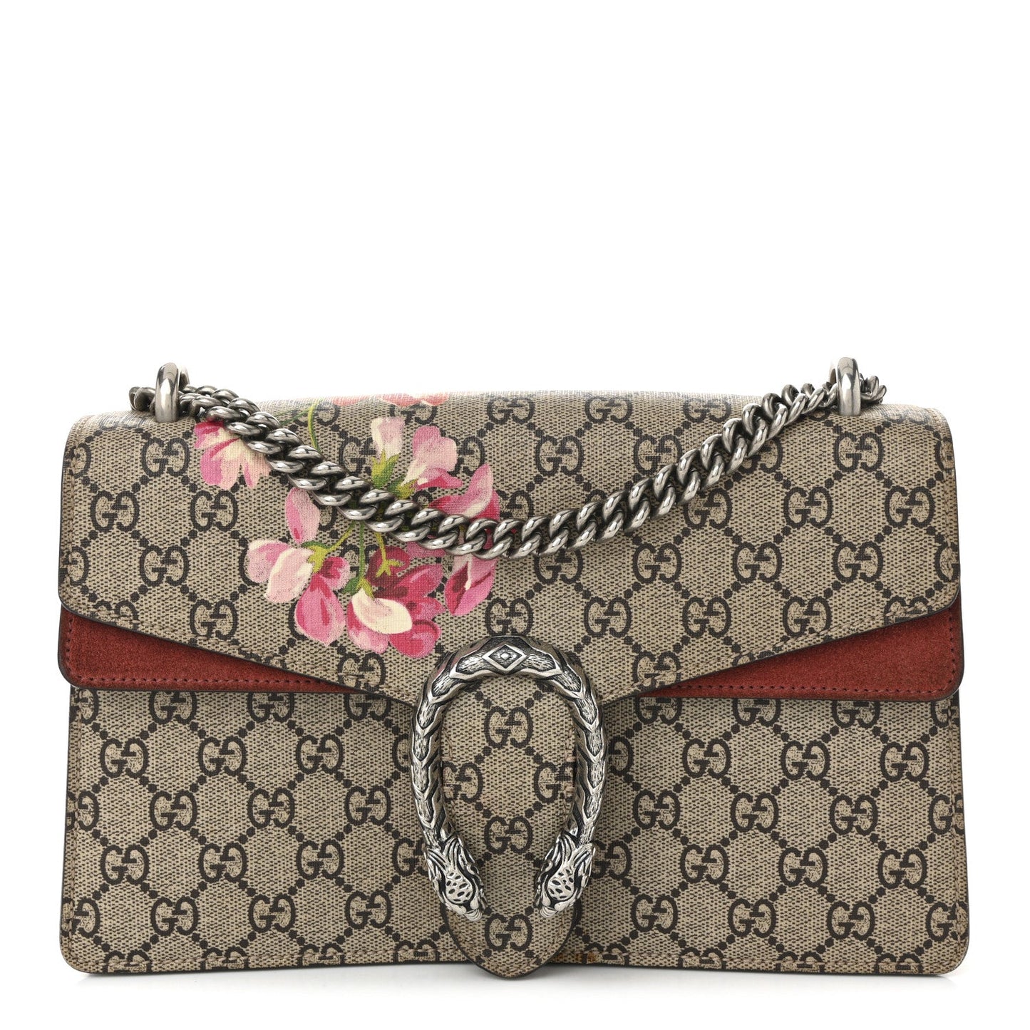 GG Supreme Monogram Blooms Small Dionysus Shoulder Bag Beige Multicolor Dry Rose