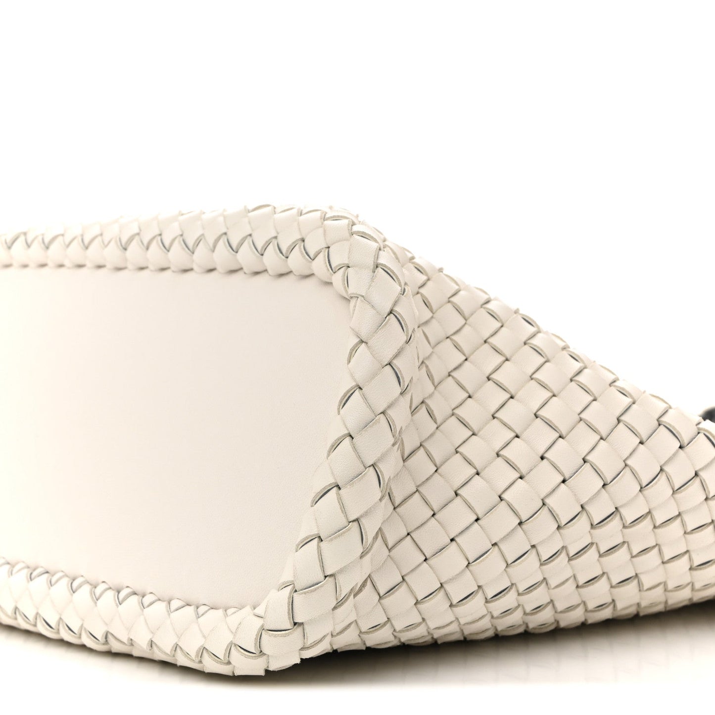 Nappa Intrecciato Bicolor Tote Bag Thunder White Silver