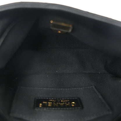 Lambskin Quilted Mini Lacquered Chain Flap Black