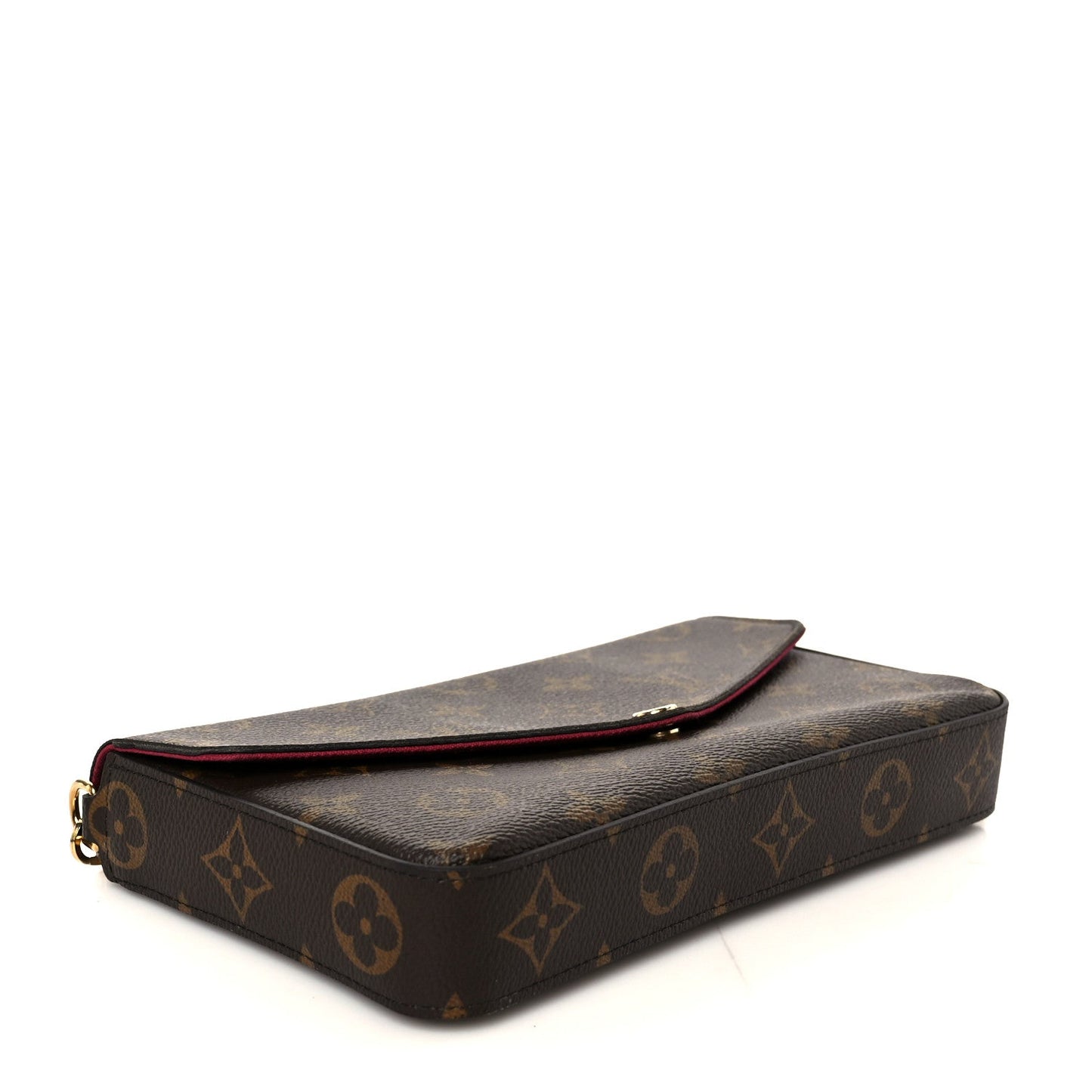 Monogram Pochette Felicie Chain Wallet Fuchsia