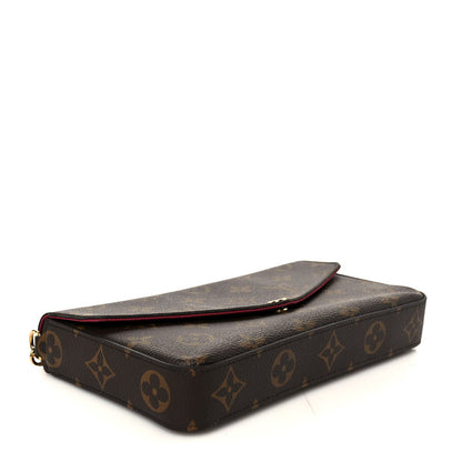 Monogram Pochette Felicie Chain Wallet Fuchsia
