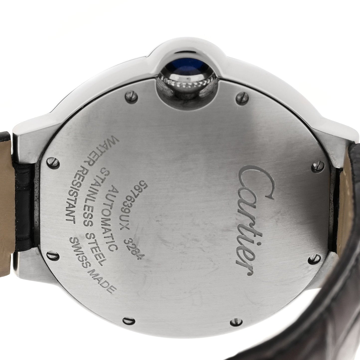 Stainless Steel Alligator 36mm Ballon Bleu De Cartier Automatic Watch Brown