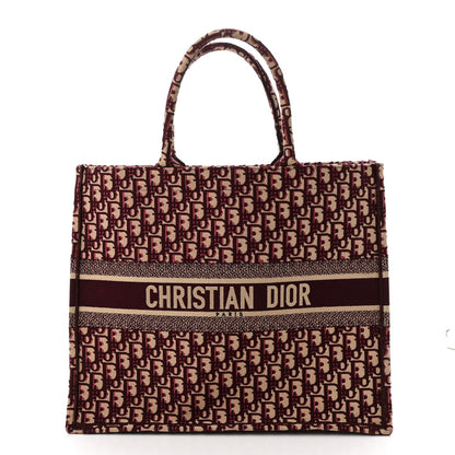 Oblique Large Book Tote Burgundy Multicolor