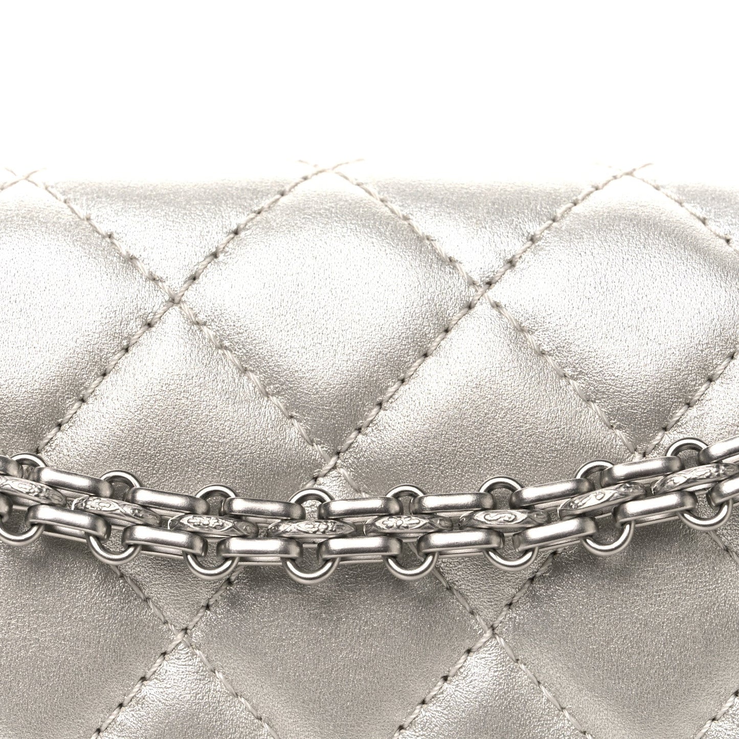 Metallic Lambskin Quilted 2.55 Reissue 226 Flap Silver