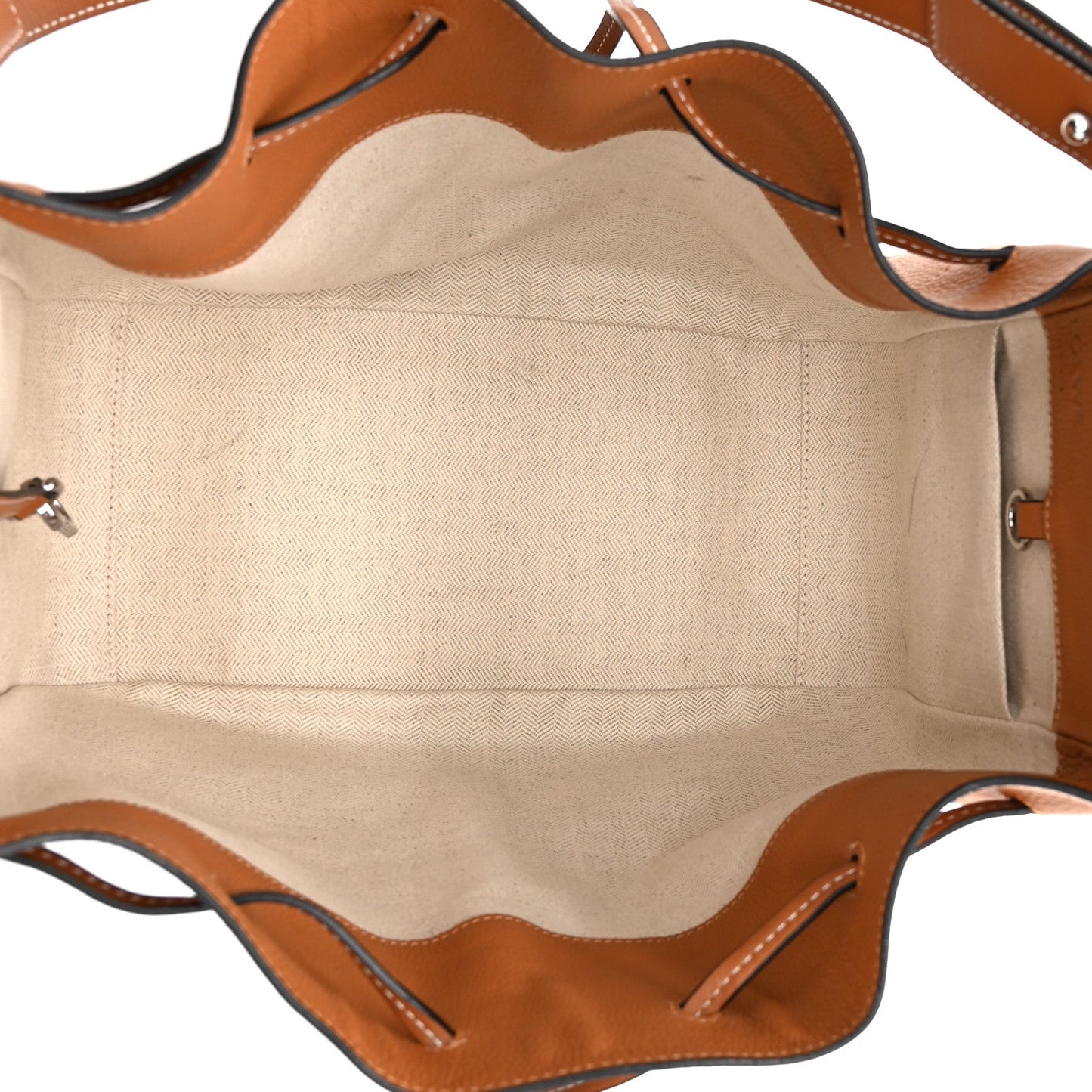 Grained Calfskin Small Hammock Shoulder Bag Tan