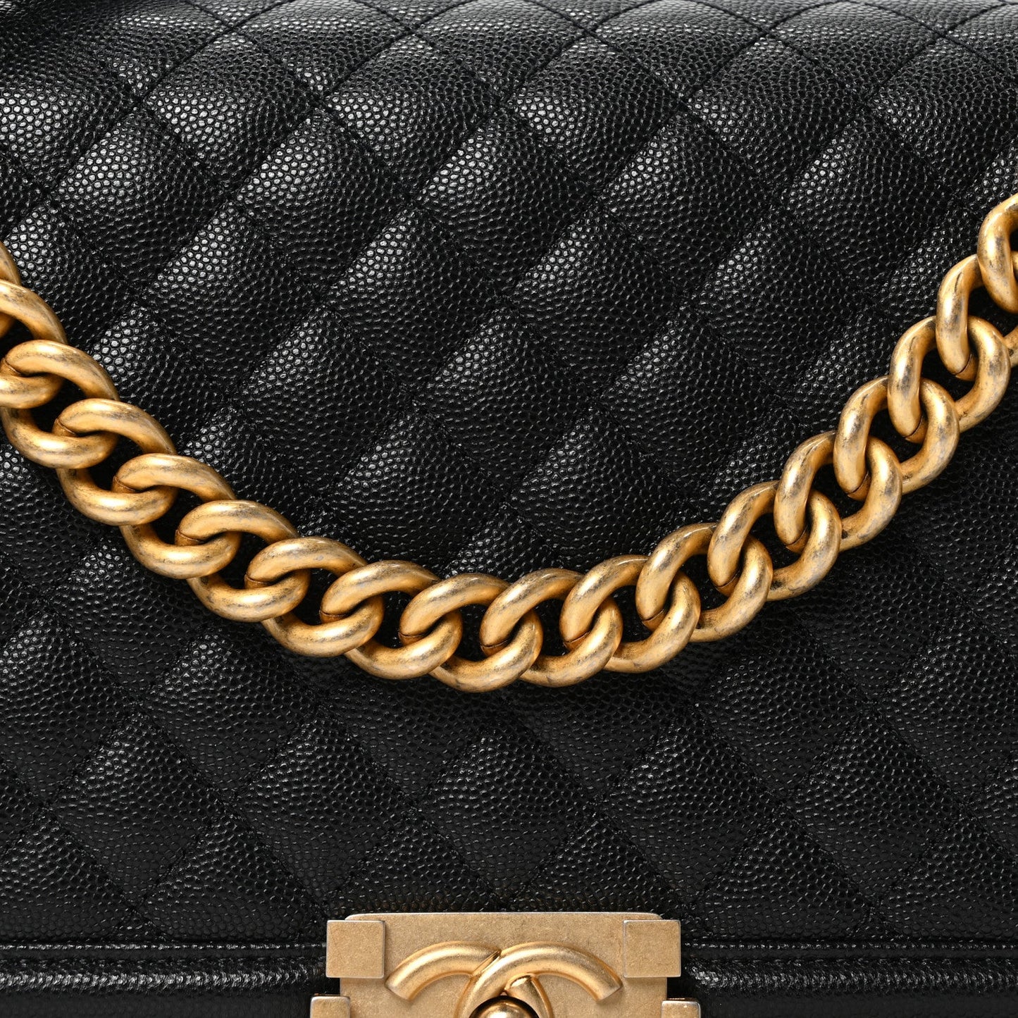 Caviar Quilted New Medium Boy Flap Black