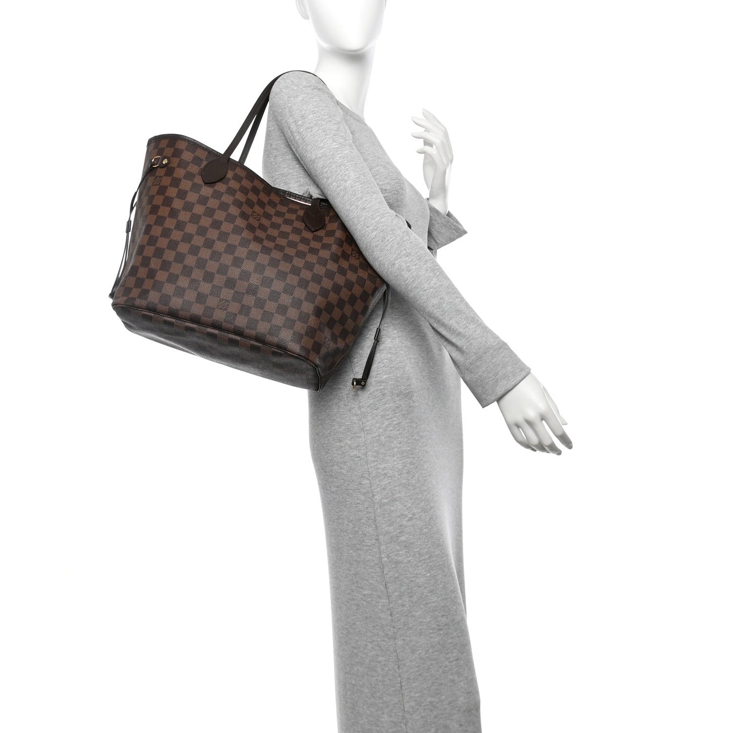 Damier Ebene Neo Neverfull MM Rose Ballerine